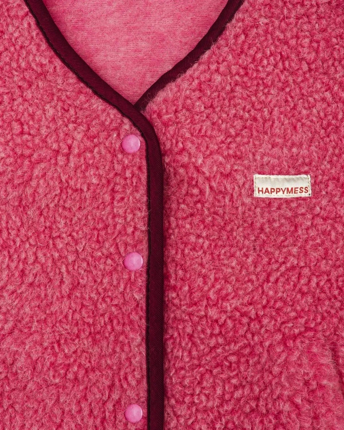 Happymess - Merino Wollweste • Dusty Pink - Weste - ROSA ECK