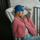 Happymess - Merino Wollweste • Dusty Pink - Weste - ROSA ECK