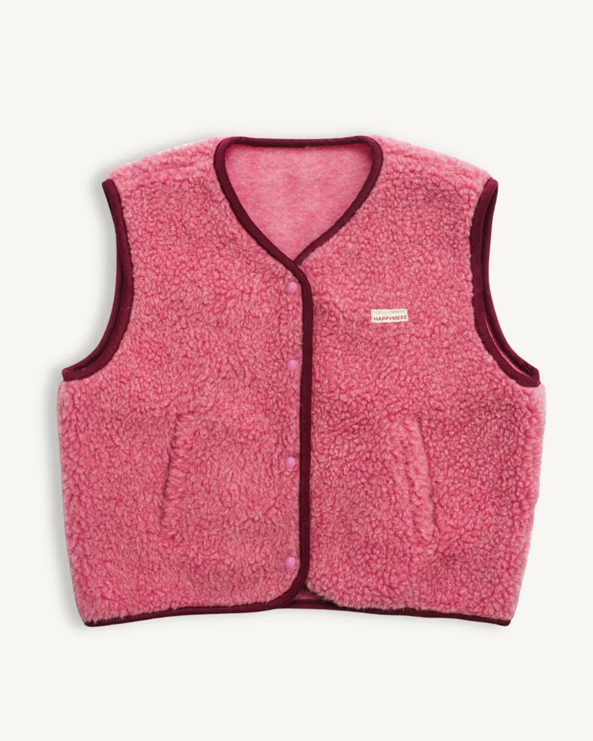 Happymess - Merino Wollweste • Dusty Pink - Weste - ROSA ECK