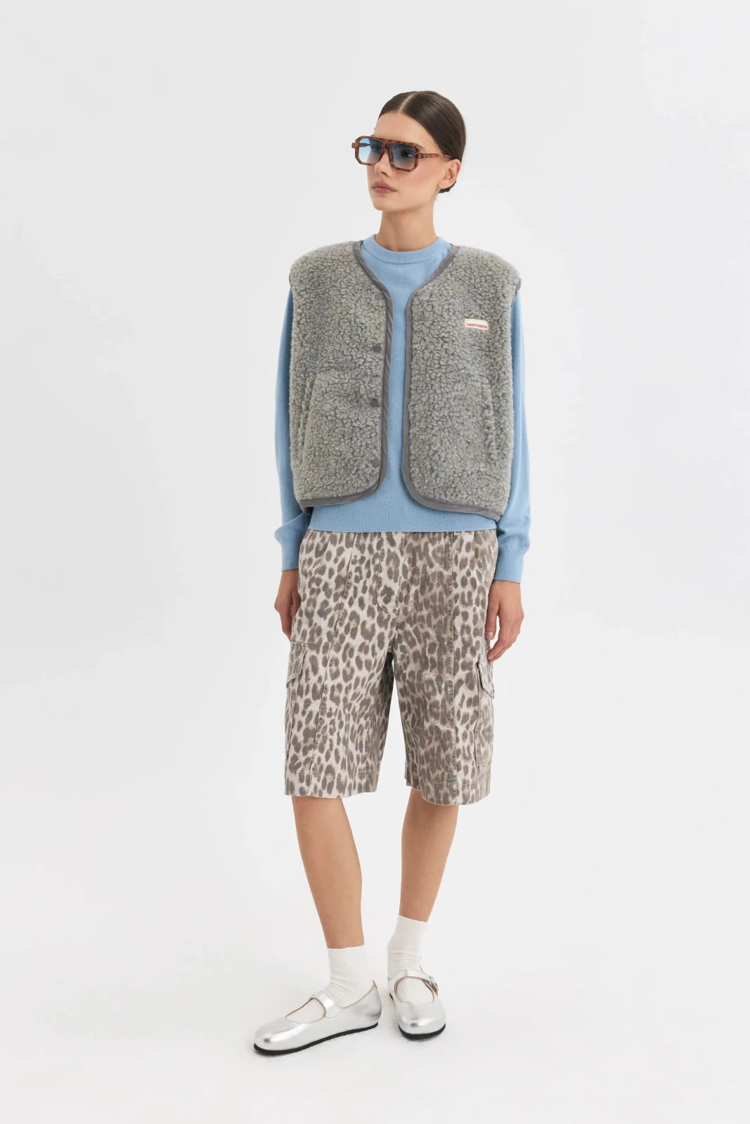 Happymess Merino Weste Stone Grey