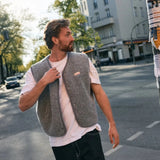 Happymess Merino Weste Stone Grey