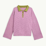 Happymess - Pullover aus Bio - Baumwolle • blush hearts - Pullover - ROSA ECK