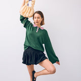 Happymess - Pullover aus Bio - Baumwolle • emerald hearts - Pullover - ROSA ECK