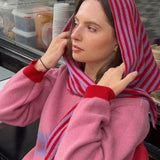 Happymess - Schal aus Merinowolle • Berry Bloom - Schal - ROSA ECK