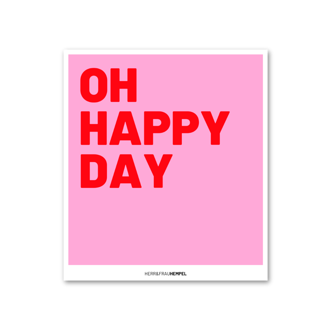 HERR&FRAUHEMPEL - OH HAPPY DAY Schwammtuch - ROSA ECK