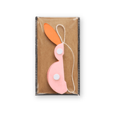 HERR&FRAUHEMPEL - Osterhase Papierdeko • Pink Orange - ROSA ECK