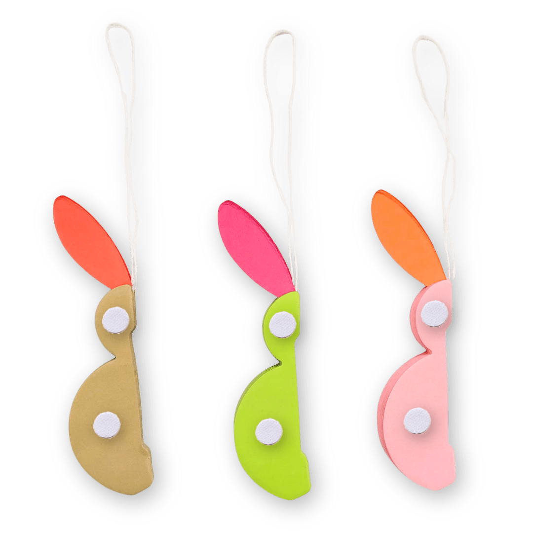 HERR&FRAUHEMPEL - Osterhase Papierdeko • Pink Orange - ROSA ECK