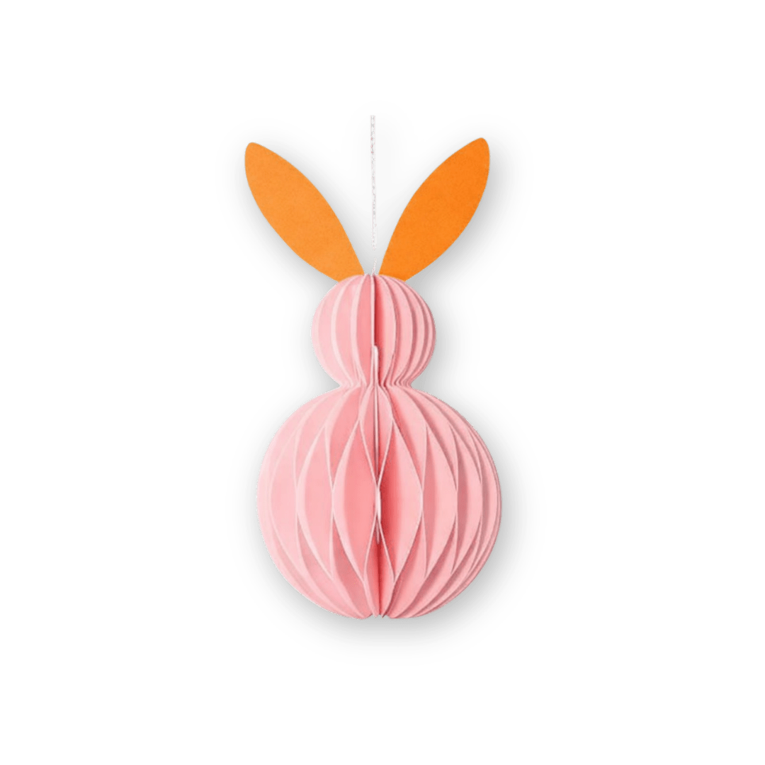 HERR&FRAUHEMPEL - Osterhase Papierdeko • Pink Orange - ROSA ECK