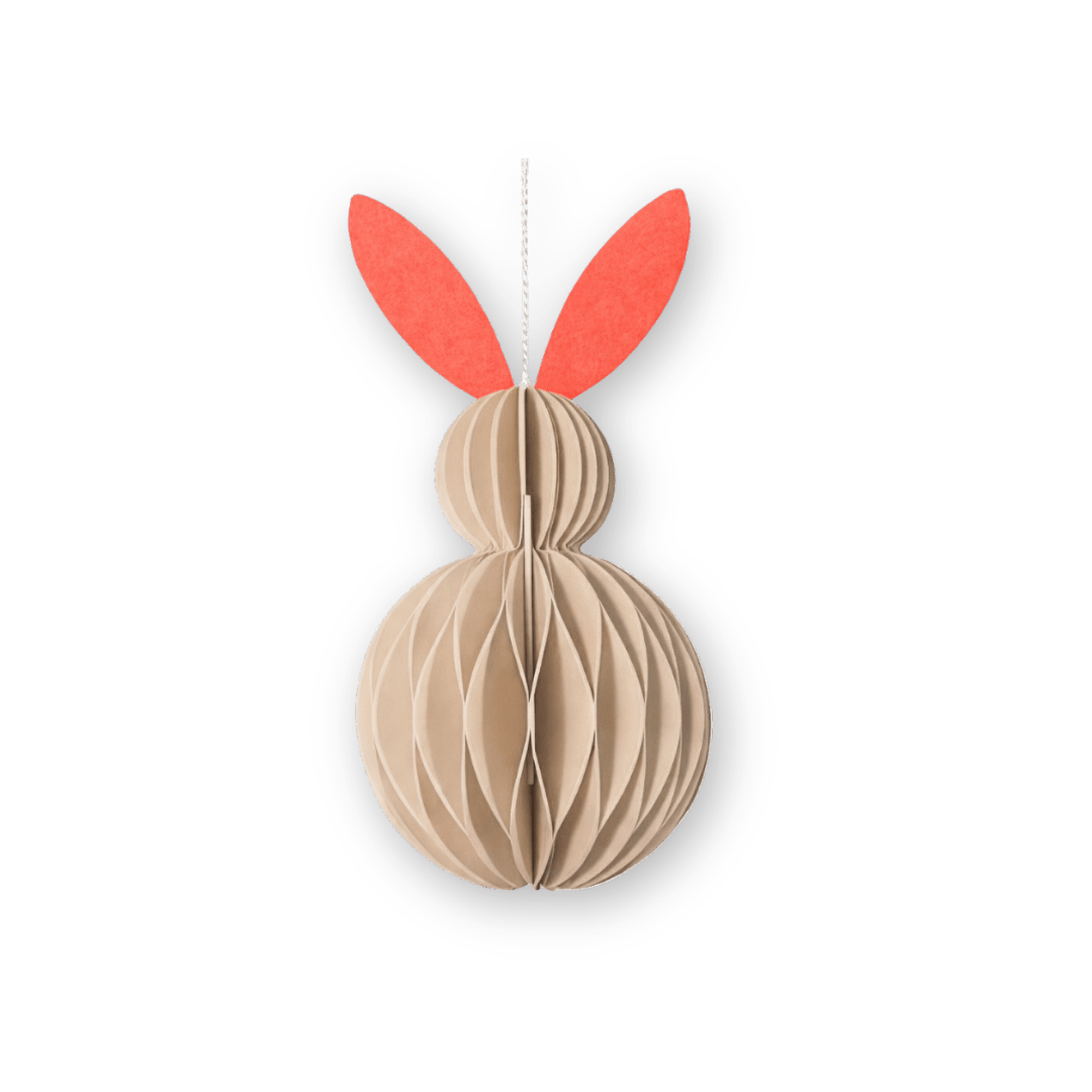 HERR&FRAUHEMPEL - Osterhase Papierdeko • Taupe Koralle - ROSA ECK
