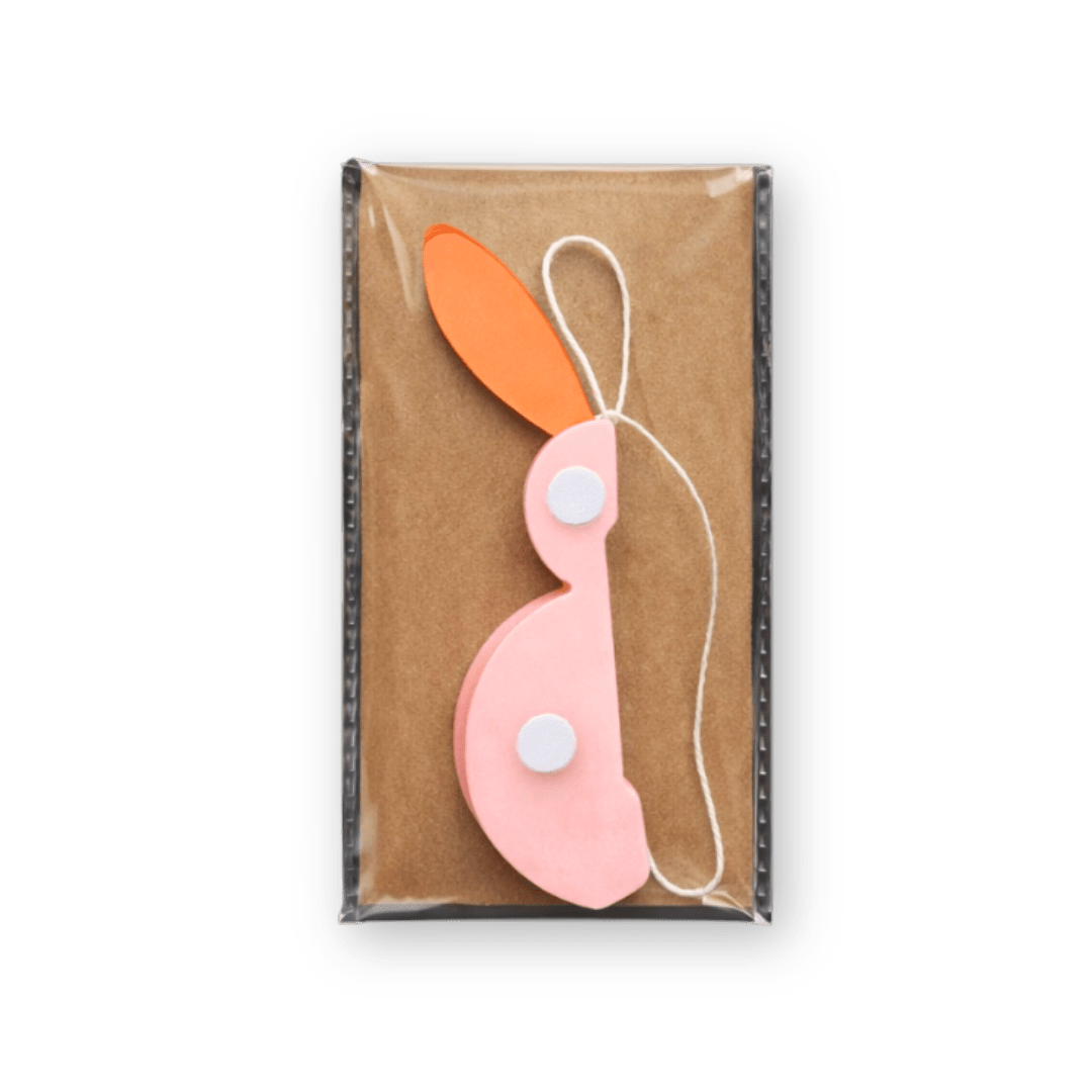 HERR&FRAUHEMPEL - Osterhase Papierdeko • Taupe Koralle - ROSA ECK