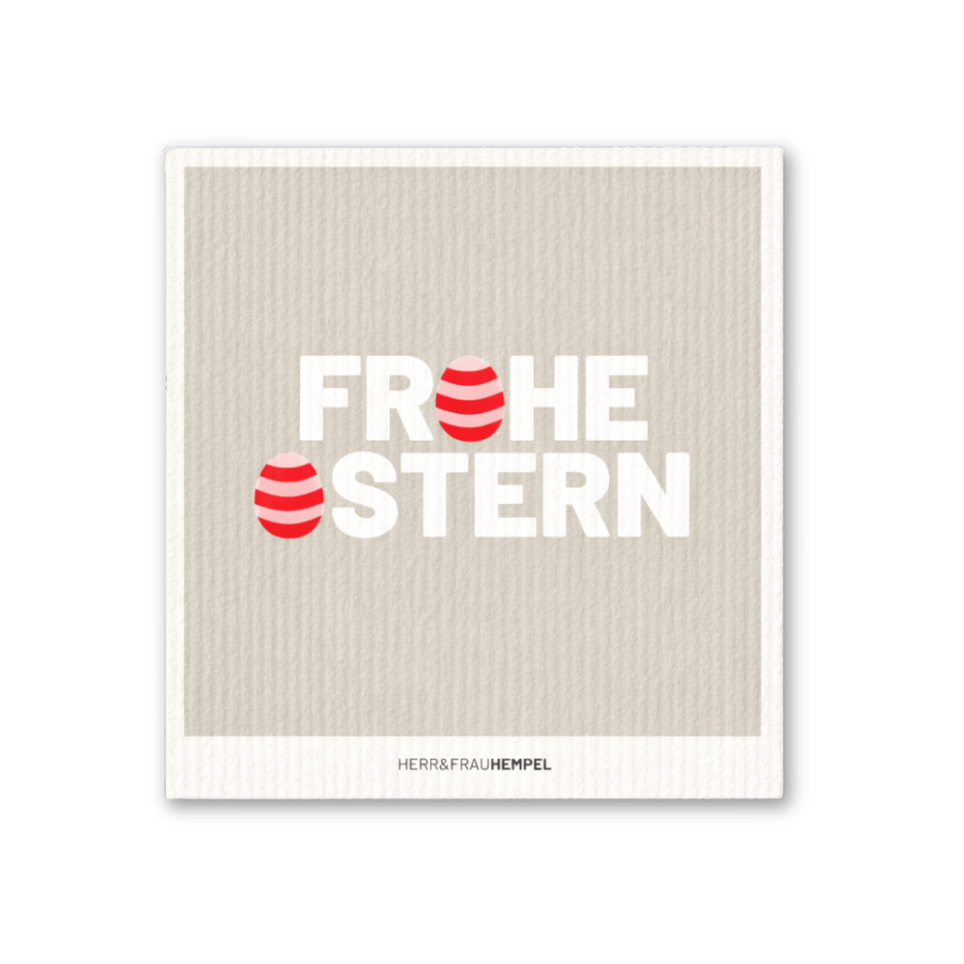 HERR&FRAUHEMPEL - Reinigungstuch • Frohe Ostern - ROSA ECK