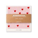 HERR&FRAUHEMPEL - Schwammtuch • Hearts - ROSA ECK
