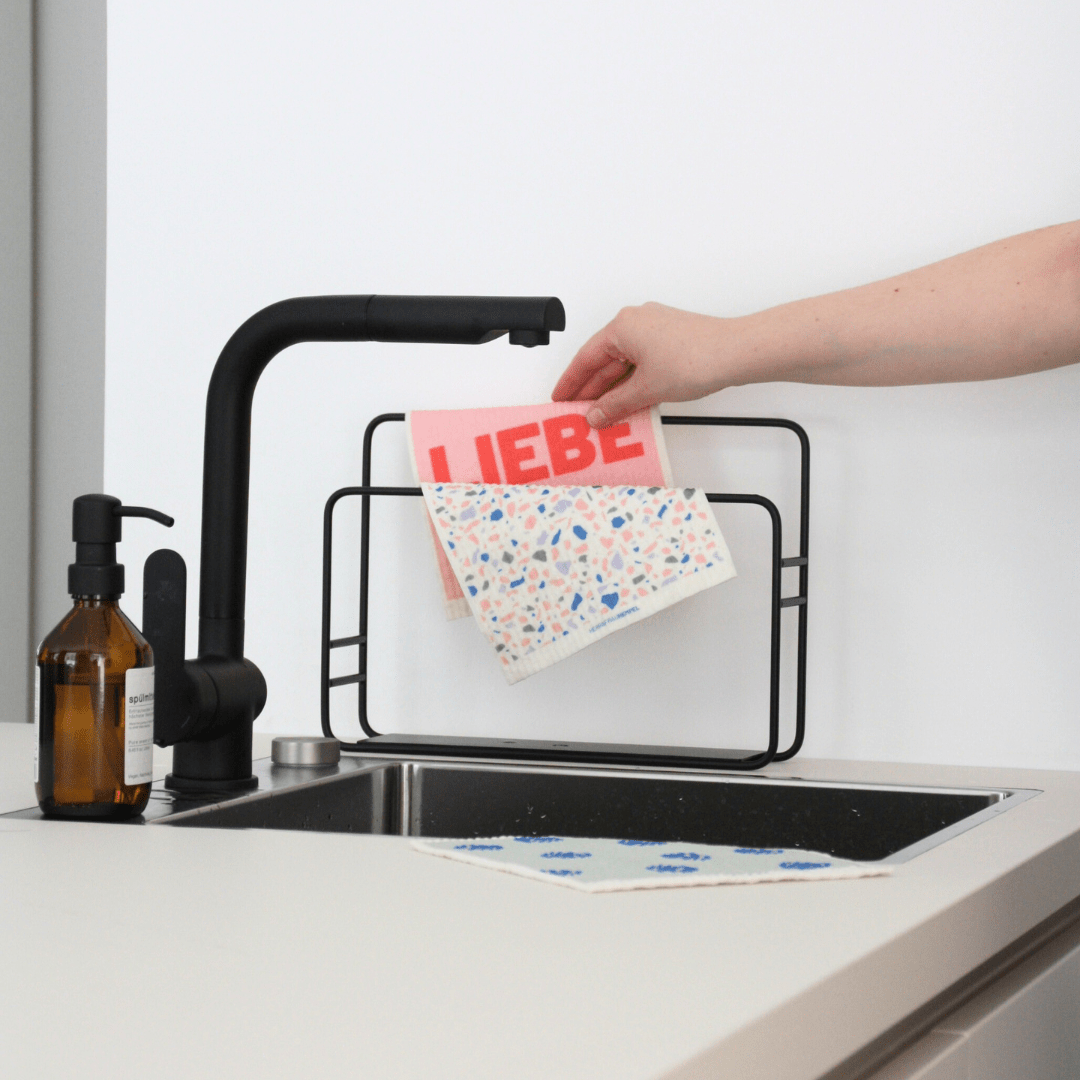 HERR&FRAUHEMPEL - Schwammtuch • Love - Schwammtuch - ROSA ECK