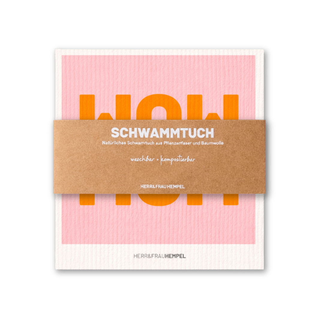 HERR&FRAUHEMPEL - Schwammtuch • Wow Mom - ROSA ECK