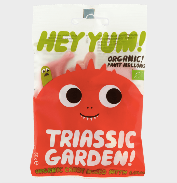 HEY YUM! - TRIASSIC GARDEN Bio - Fruchtgummis – Honig (50 g) - ROSA ECK