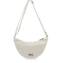 Hindbag - ANDREA Bananabag | Velours Cord Beige - ROSA ECK - Weiß, ,