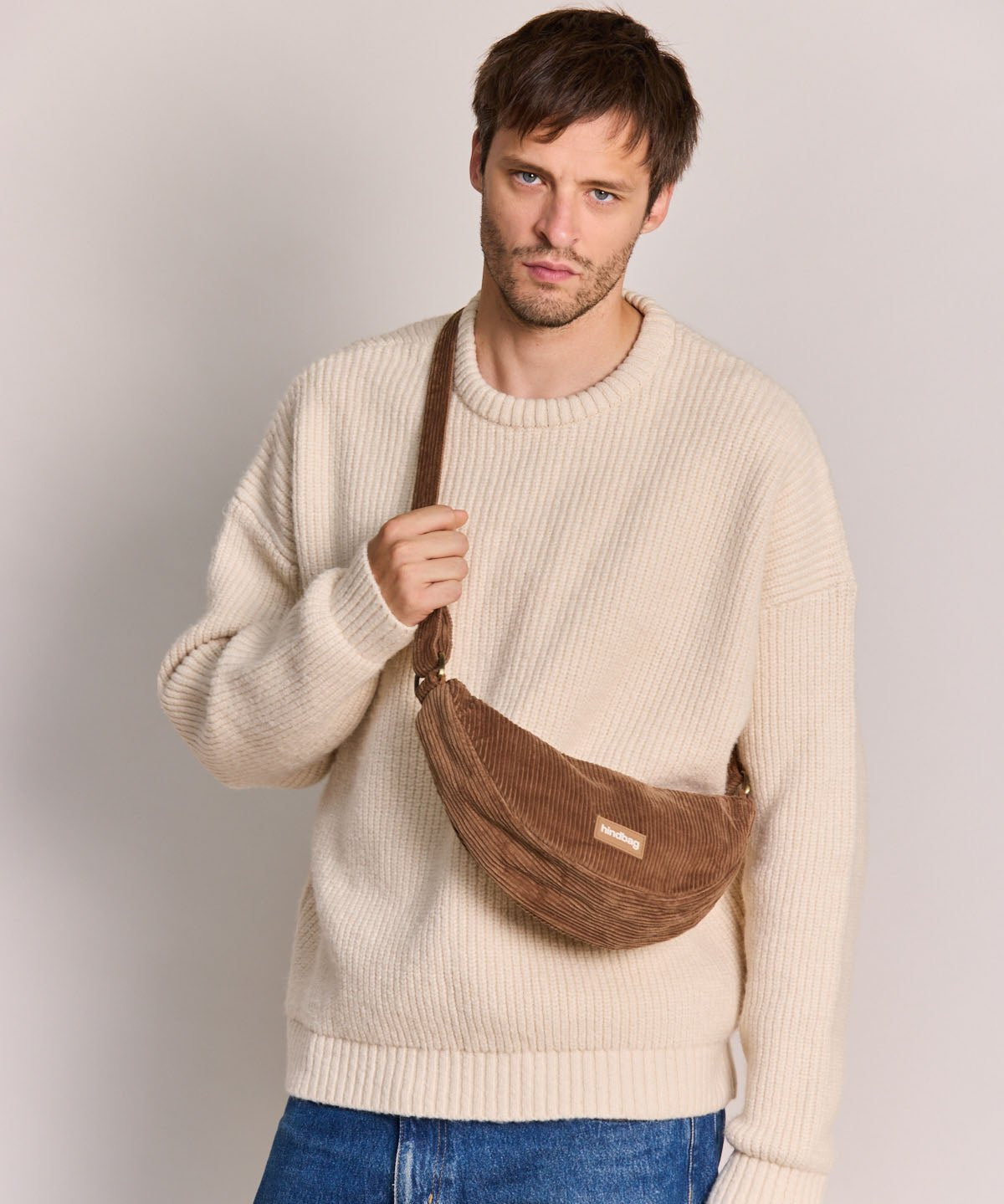Hindbag - ANDREA Bauchtasche • Cord Macchiato - ROSA ECK