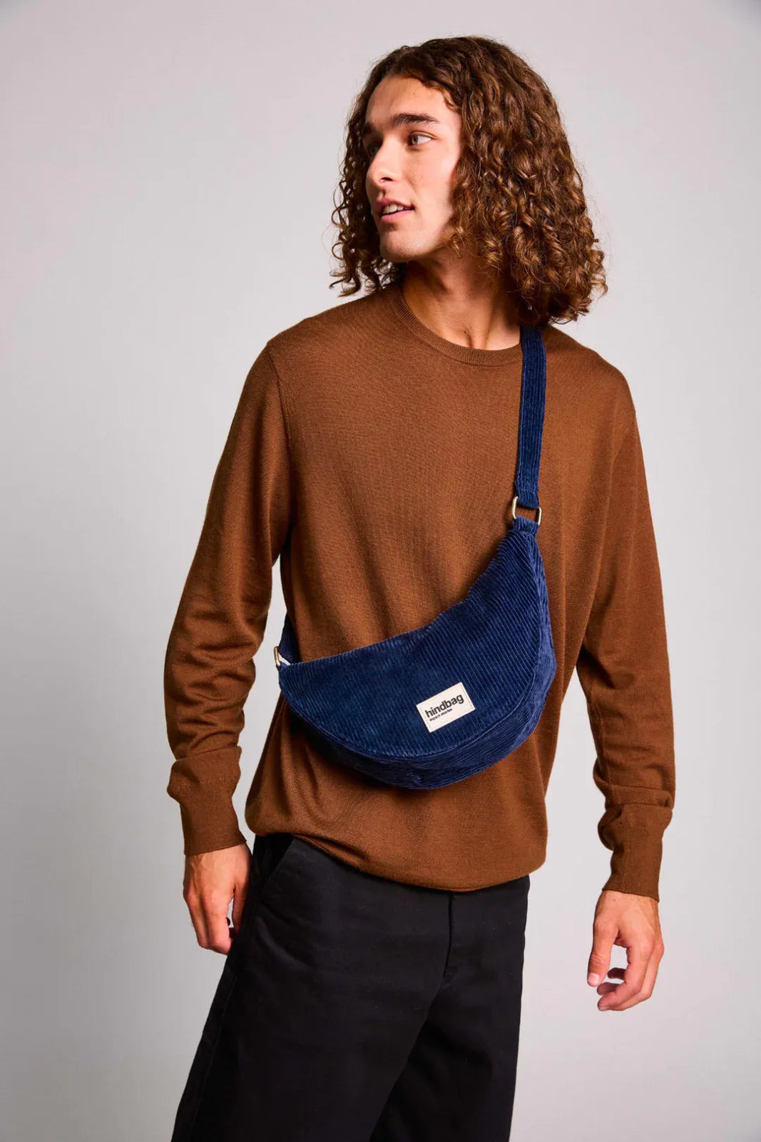 Hindbag - ANDREA Bauchtasche • Cord Marineblau - Umhängetasche - ROSA ECK