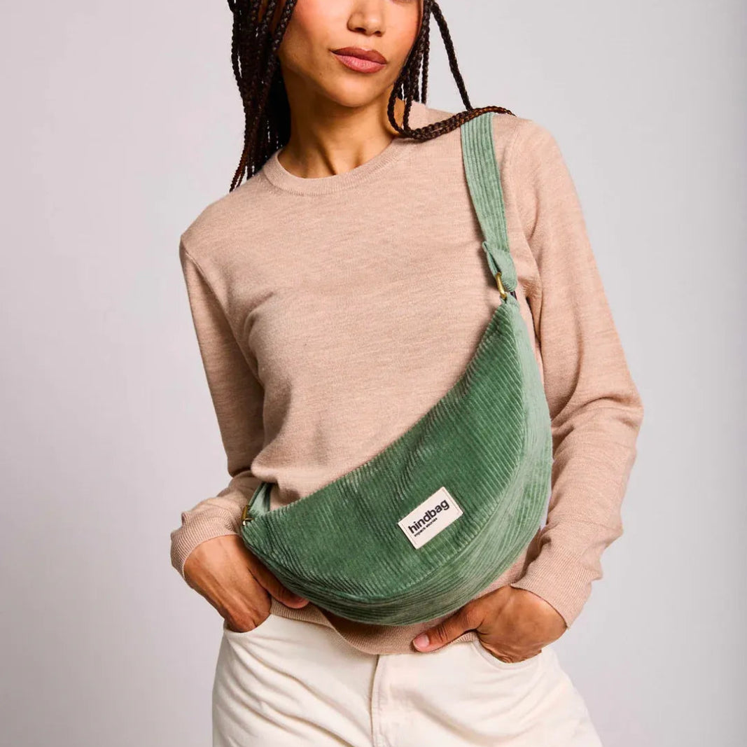 Hindbag - ANDREA Bauchtasche • Cord Mintgrün - Umhängetasche - ROSA ECK