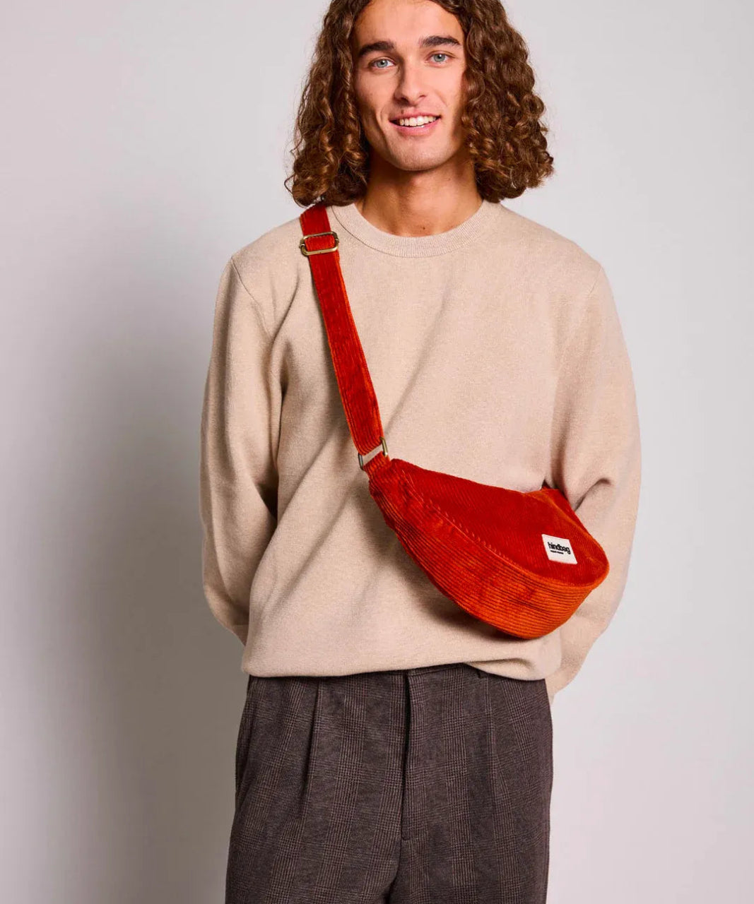 Hindbag - ANDREA Bauchtasche • Cord Ziegelrot - Umhängetasche - ROSA ECK