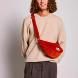 Hindbag - ANDREA Bauchtasche • Cord Ziegelrot - Umhängetasche - ROSA ECK