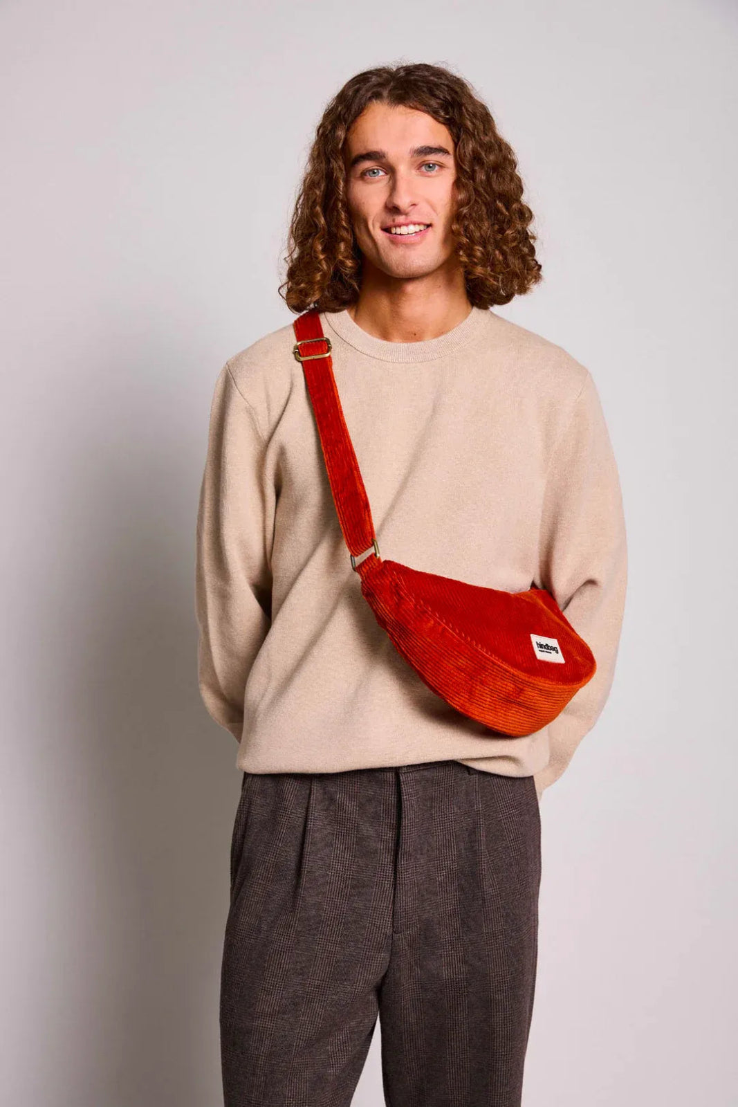 Hindbag - ANDREA Bauchtasche • Cord Ziegelrot - Umhängetasche - ROSA ECK