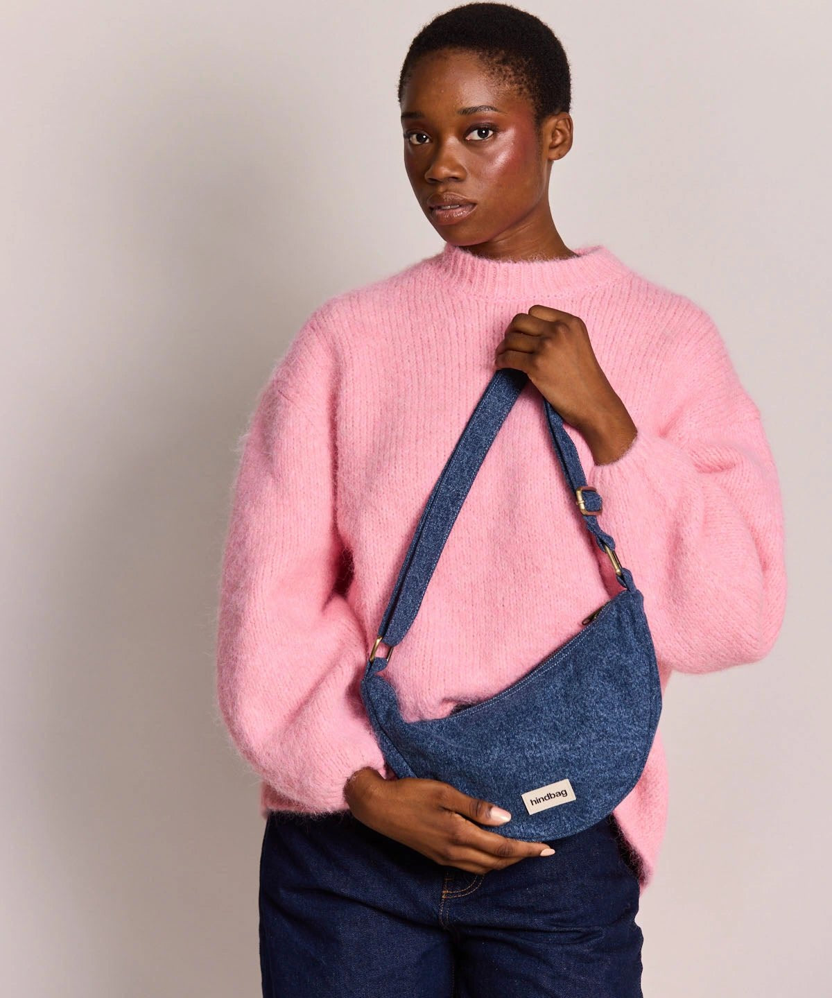 Hindbag - ANDREA Umhängetasche • Denim Dunkelblau - ROSA ECK