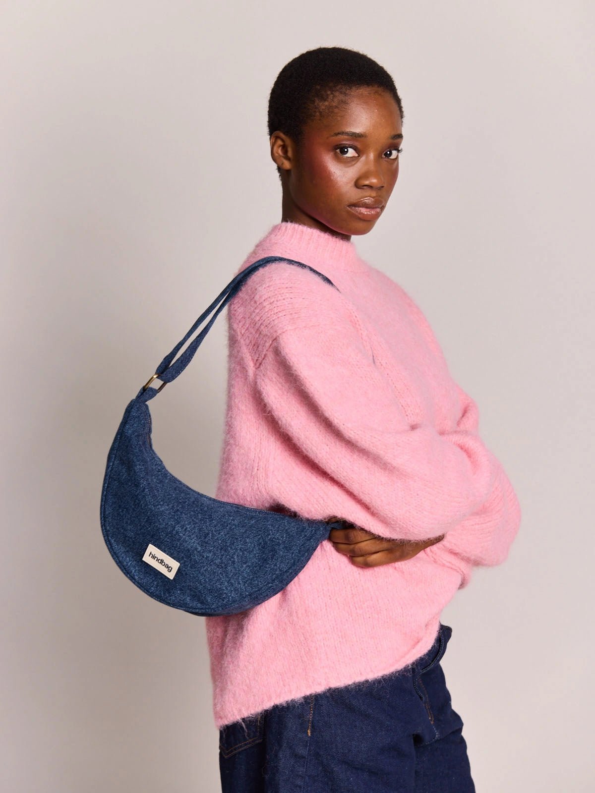 Hindbag - ANDREA Umhängetasche • Denim Dunkelblau - ROSA ECK