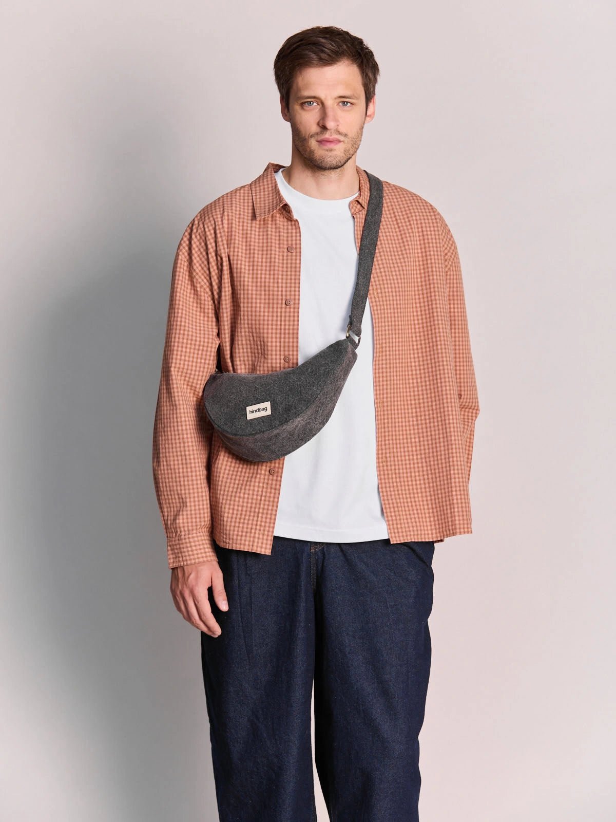 Hindbag - ANDREA Umhängetasche • Denim Dunkelgrau - ROSA ECK
