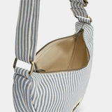 Hindbag - ANDREA Umhängetasche • Feine Streifen Blau - ROSA ECK