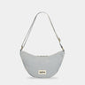 Hindbag - ANDREA Umhängetasche • Feine Streifen Blau - ROSA ECK