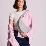 Hindbag - ANDREA Umhängetasche • Feine Streifen Blau - ROSA ECK