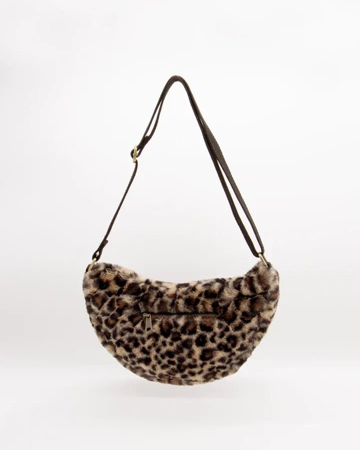 Hindbag - ANDREA Umhängetasche • Teddy Leopard - Umhängetasche - ROSA ECK