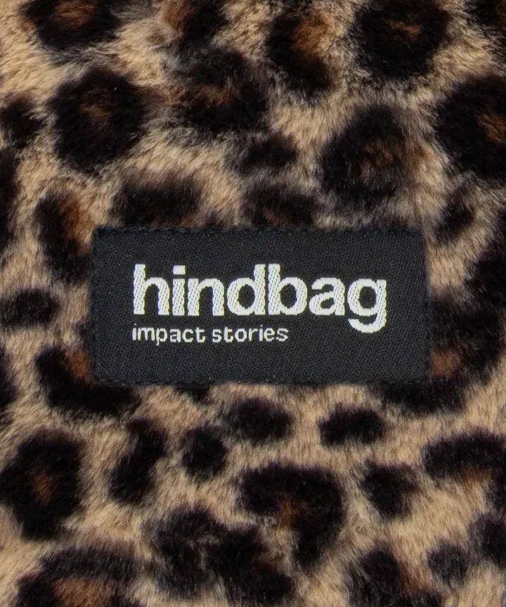 Hindbag - ANDREA Umhängetasche • Teddy Leopard - Umhängetasche - ROSA ECK