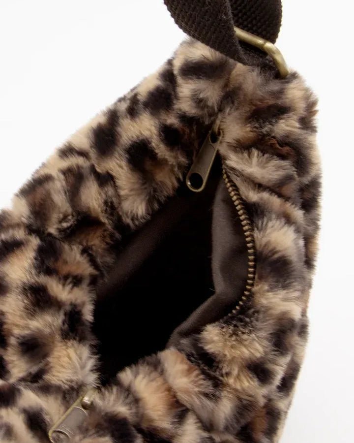 Hindbag - ANDREA Umhängetasche • Teddy Leopard - Umhängetasche - ROSA ECK