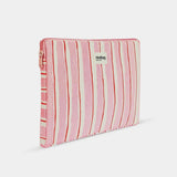 Hindbag - AVA Laptophülle • Breite Streifen Rosa/Rot - ROSA ECK