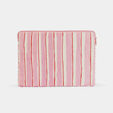 Hindbag - AVA Laptophülle • Breite Streifen Rosa/Rot - ROSA ECK