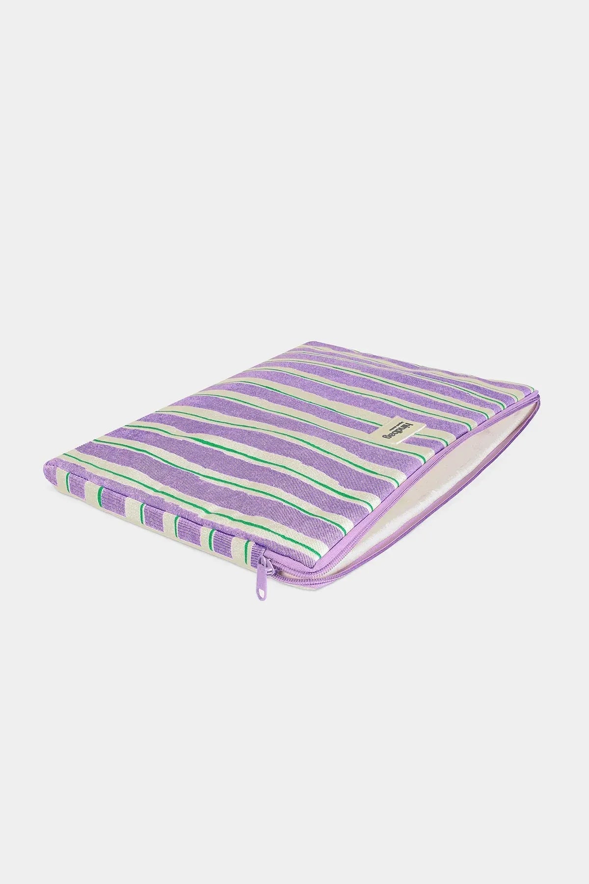 Hindbag - AVA Laptophülle • Breite Streifen Violet/Grün - ROSA ECK
