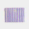 Hindbag - AVA Laptophülle • Breite Streifen Violet/Grün - ROSA ECK