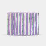 Hindbag - AVA Laptophülle • Breite Streifen Violet/Grün - ROSA ECK
