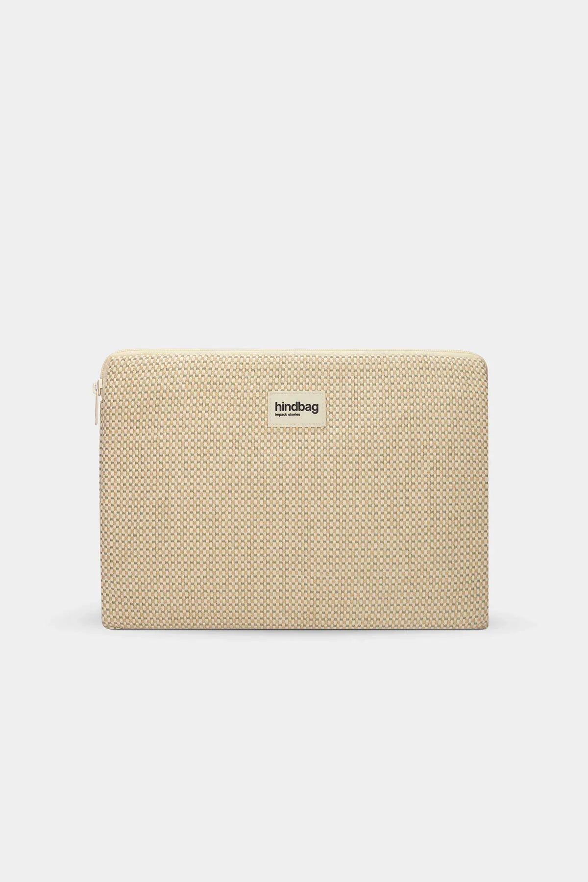 Hindbag - AVA Laptophülle • Geflochten Naturweiß - ROSA ECK
