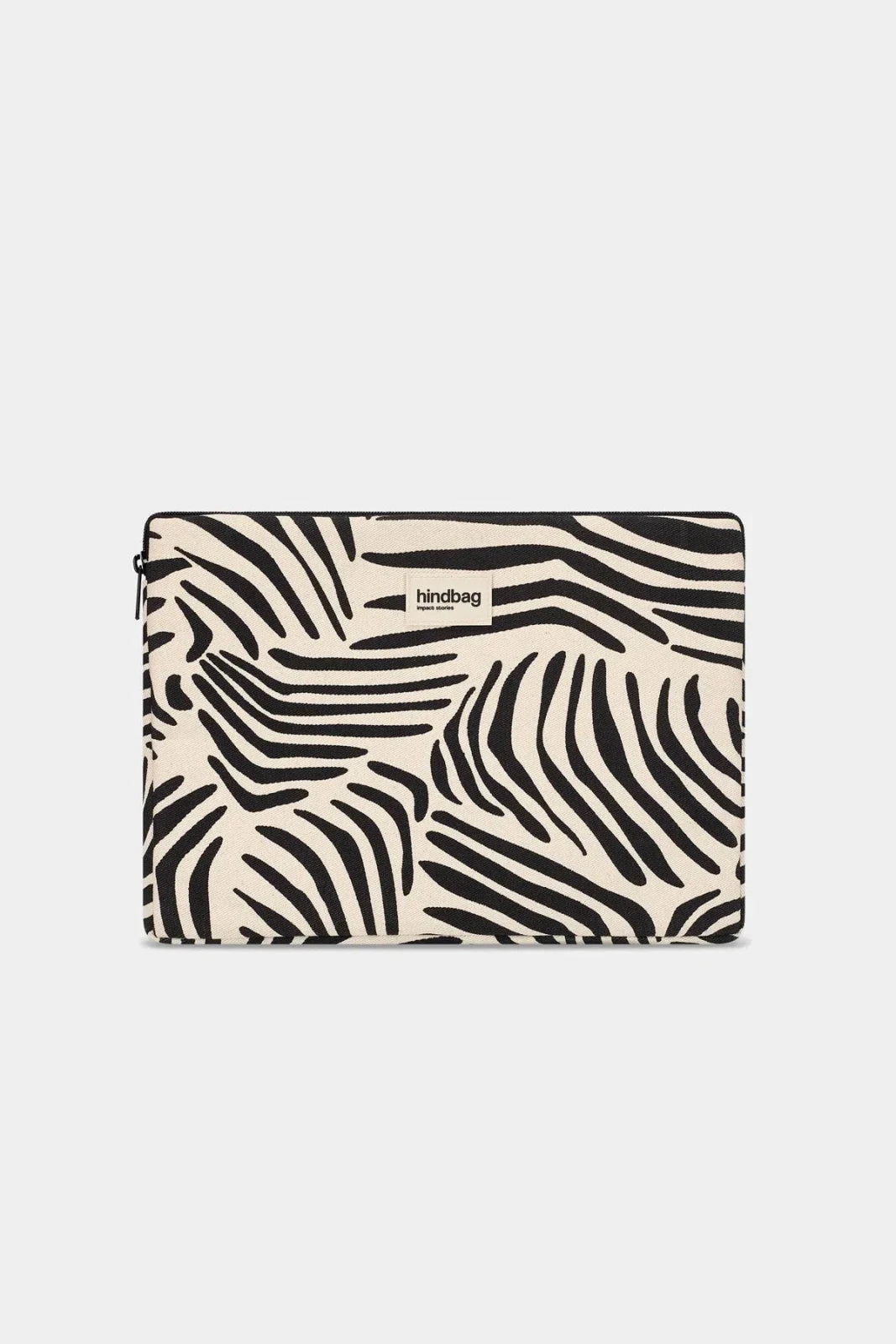 Hindbag - AVA Laptophülle • Zebra Naturweiß - Laptoptasche - ROSA ECK