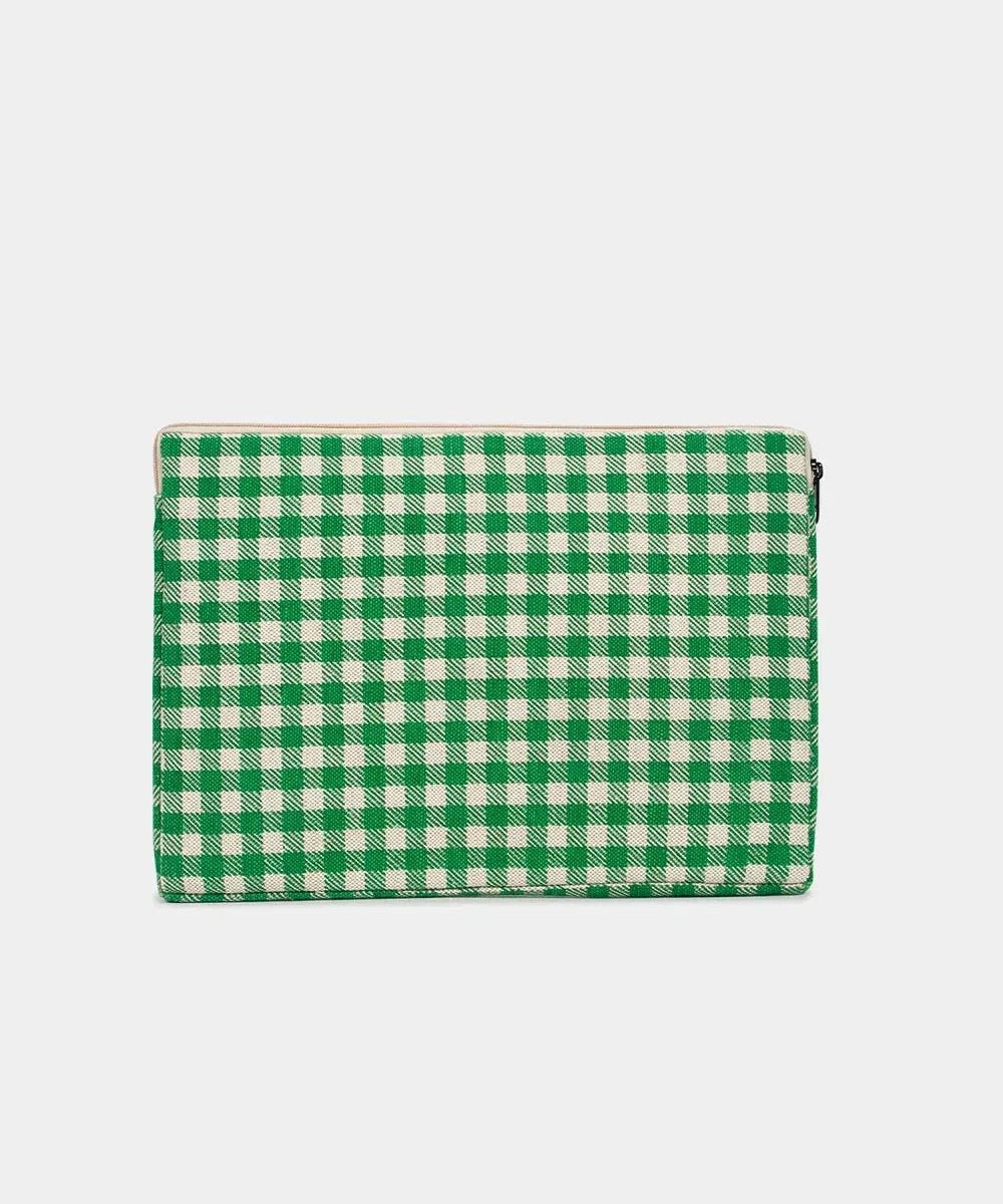 Hindbag - AVA M Laptoptasche (15/16 Zoll) | Grünes Karomuster - Laptoptasche - ROSA ECK Concept Store