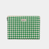 Hindbag - AVA M Laptoptasche (15/16 Zoll) | Grünes Karomuster - Laptoptasche - ROSA ECK Concept Store