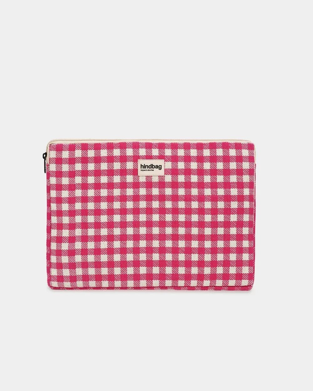 Hindbag - AVA M Laptoptasche (15/16 Zoll) | Rosa Karomuster - Laptoptasche - ROSA ECK Concept Store
