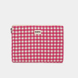 Hindbag - AVA M Laptoptasche (15/16 Zoll) | Rosa Karomuster - Laptoptasche - ROSA ECK Concept Store