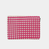 Hindbag - AVA M Laptoptasche (15/16 Zoll) | Rosa Karomuster - Laptoptasche - ROSA ECK Concept Store