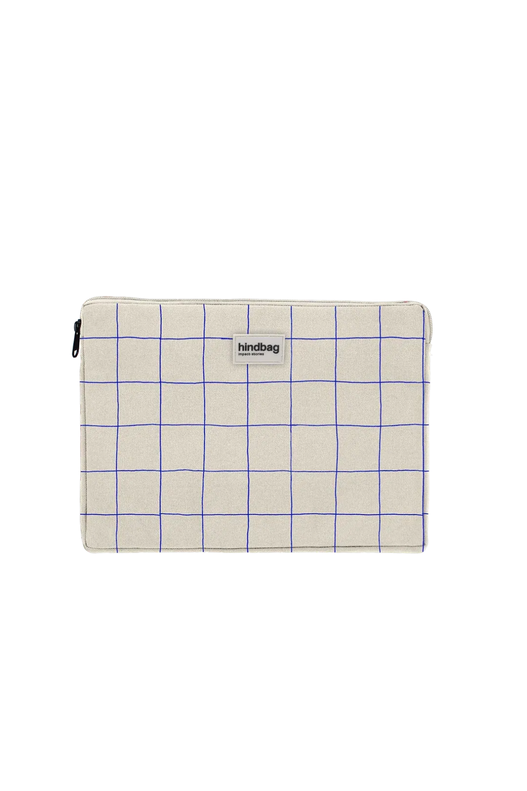 Hindbag - AVA S Laptophülle (13/14 Zoll) • Karo Ecru / Blau - Laptoptasche - ROSA ECK