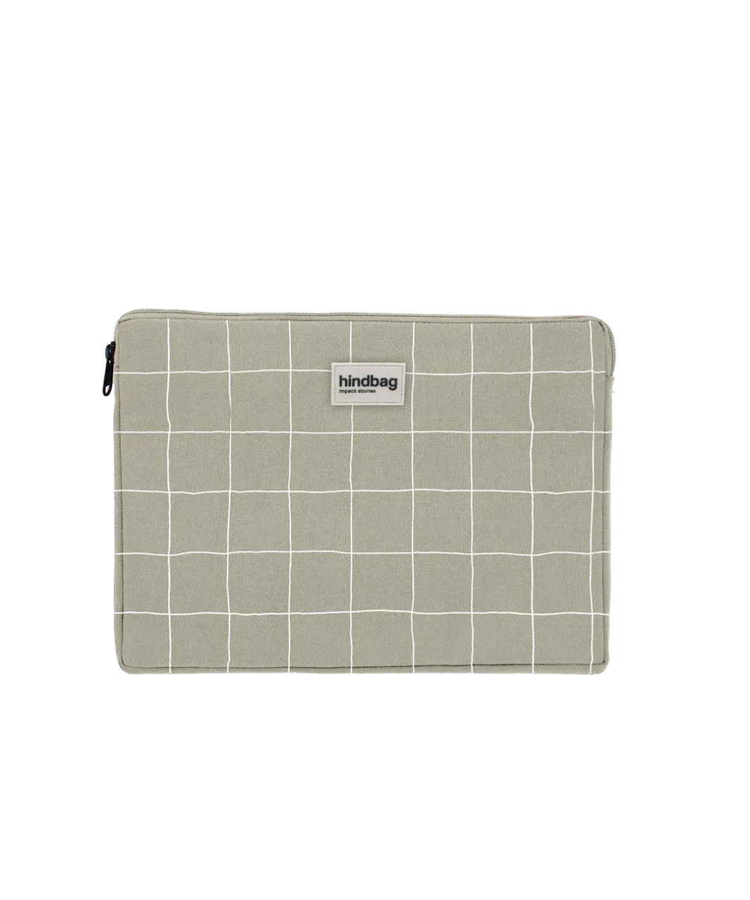 Hindbag - AVA S Laptophülle (13/14 Zoll) • Karo Lehmgrün / Weiß - Laptoptasche - ROSA ECK