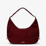BIANCA Schultertasche • Cord Bordeauxrot